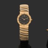 BULGARIBVLGARI-BVLGARI TUBOGASMontre bracelet de dame en deux tons d'or avec boîtier rond en or