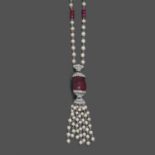 COLLIER POMPON RUBIS