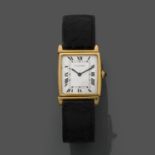 CARTIER ANNÉES 1965 BRACELET MONTRE RÉVERSIBLE Le boîtier réversible de forme tonneau à cadran blanc