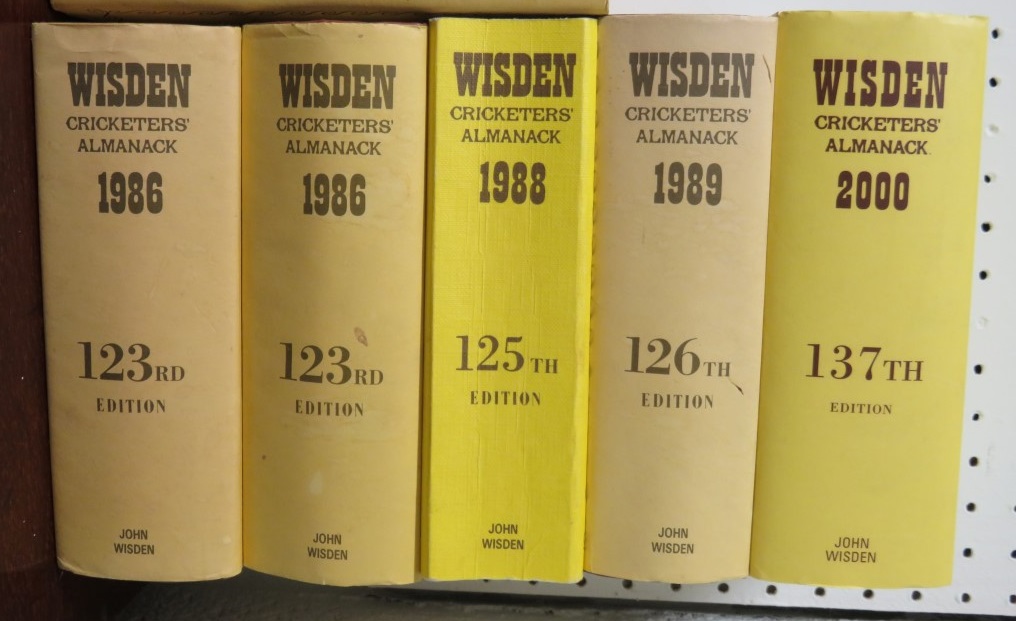 Twenty Wisden Cricketers' Almanacks to include:- 1976, 1977, 1979, 1980-1986 (inclusive), 1988- - Image 5 of 5