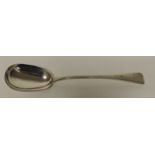 A George IV silver Old English pattern basting spoon with engraved crest, London 1820, approx 3.9oz