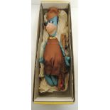 Pelham Puppets - a scarce vintage Huckleberry Hound puppet in original clothing and yellow printed