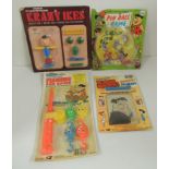 A Gordy International Fred Flintstone Fishing Fun Game in blister pack on colour printed card, c.