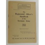 A WWII period booklet The Regimental Officer's Handbook of the German Army 1943