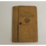 A WWI period USA War Office issue booklet Russia Route Zone B Southern Routes from Archangel, 1918