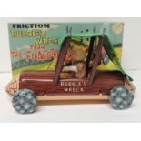 MARX TOYS (Japan) - a friction drive tinplate Rubble's Wreck from The Flintstones in original