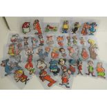 A collection of 42 Locatelli padded plastic cartoon figures c.1967, many different including