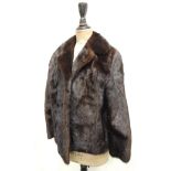 A ladies dark mink fur short jacket by Michaels Furs, Bristol together with another fur coat (2) ++