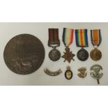 WWI CASUALTY - group of four medals: India GS Punjab Frontier 1897-98 clasp named 3378 Pte J Lomax