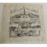 A printed silk handkerchief for the Irish International Exhibition Dublin 1907, 44cms x 46.5cms