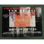 Original British quad film posters - Born on the Fourth of July (1989) starring Tom Cruise and