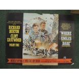 Original British quad film posters - Where Eagles Dare starring Richard Burton and Clint Eastwood (