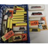 N GAUGE - a quantity of boxed Piko locomotives, coaches and goods wagons together with some