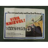 Original British quad film poster - Viva Knieval! starring Evel Knievel Gene Kelly and Lauren Hutton