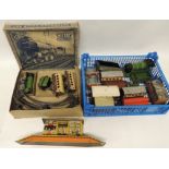 A Mettoy Passenger Train Set in original box together with a Hornby clockwork 0-4-0 LNER loco and