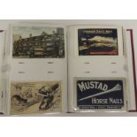 Approx 204 assorted postcards including local photo topo of Minehead and Porlock; shipping including