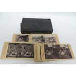 A group of 18 photographic stereo cards "Coals At First Cost" by Caswell & Bowden Ltd contained in