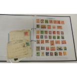 Foreign collection on loose pages in files, used, some earlier GB on postcards/covers