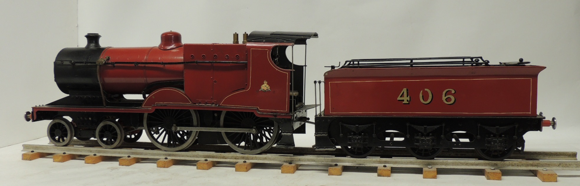 A 3.5" GAUGE LIVE STEAM LOCOMOTIVE AND TENDER the Midland 4-4-0 loco with six wheeled tender - Image 3 of 3