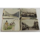 A quantity of loose early 20th Century postcards including views of Peterborough, Pitlochry,