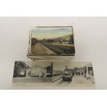 Approx 100 loose postcards including Railway Station, Athboy Co Meath c.1905; The Taff Railway