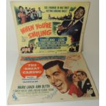 LOBBY CARDS - THE GREAT CARUSO 1951 starring Mario Lanza and Ann Blyth, full set of eight and WHEN