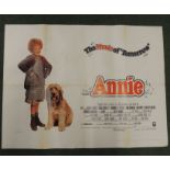 Original British quad film poster Annie (1982) starring Albert Finney (discoloured along folds)