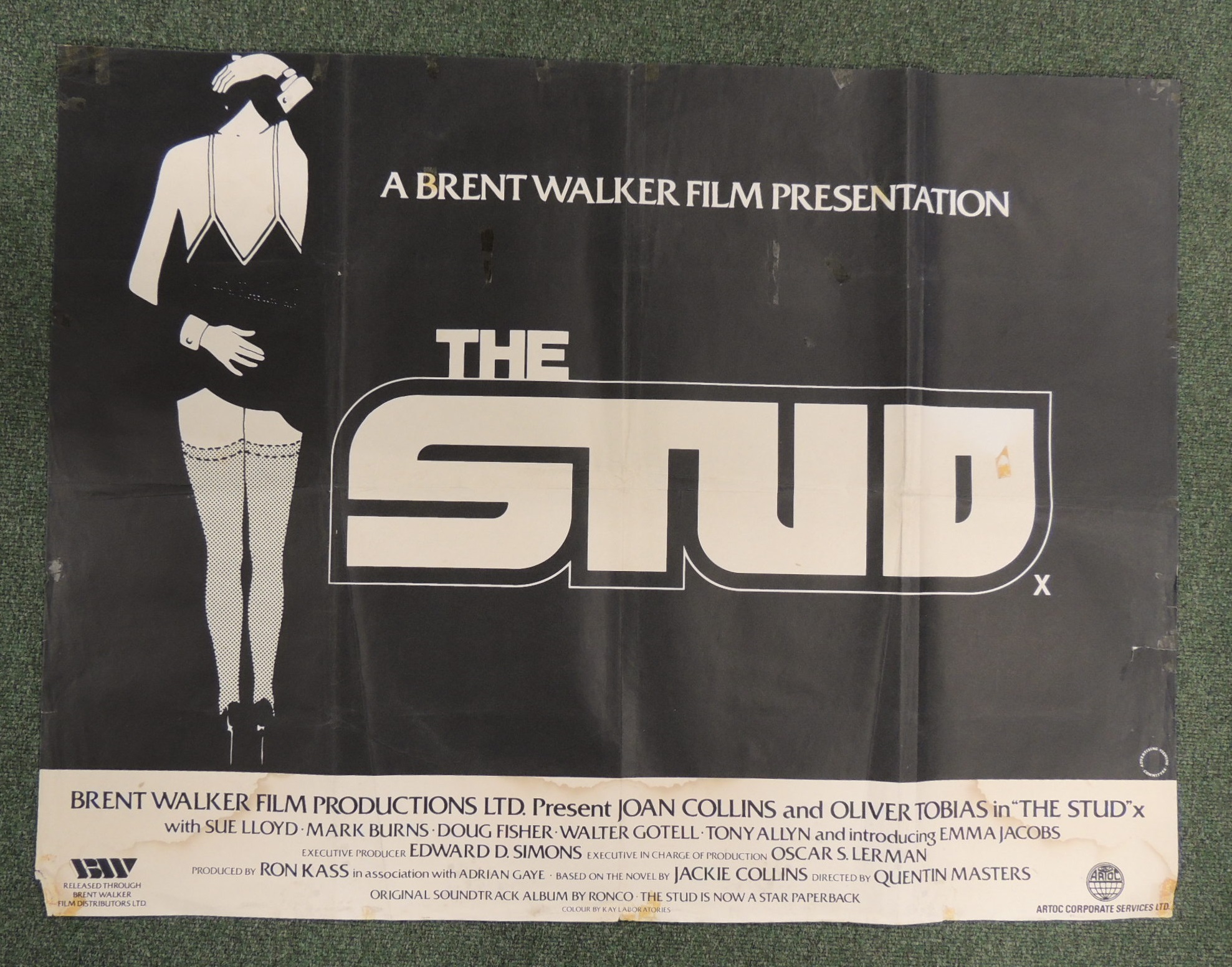 Original British quad film posters - X rated films: The Stud (1978) starring Joan Collins and Oliver