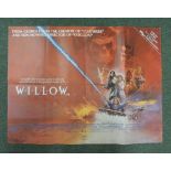 Original British quad film poster - Willow (1988) George Lucas Film starring Val Kilmer (small