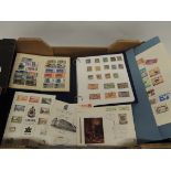 Box of assorted stamps including France, some GB and others