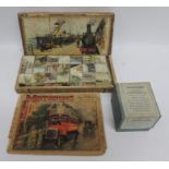 An Edwardian childrens book of Rhymes "Motoring"; an Edwardian block picture puzzle in original