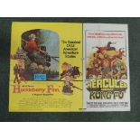 Original British quad film posters - two "double bill" posters: Huckleberry Finn starring Jeff