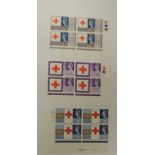 GREAT BRITAIN - 1963 unm phos. Red Cross in low corner 4's, 2 x T.L, 1/6 is cyl. c.£295 plus TL