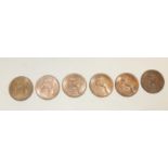 VICTORIA - Pennies: 1896, 1897, 1898, 1899, 1900 & 1901, all unc. good bright colour (6)