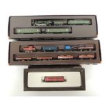 MARKLIN - N Gauge: 8816 diesel loco, 8102 steam loco and coaches and 8103 diesel loco and wagons,