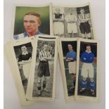 TOPICAL TIMES - Footballers: coloured (7); three to a card (8) and individual large cards: black and