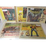 LOBBY CARDS - Westerns. all complete sets of eight: 6 BLACK HORSES 1962; THE STRANGER WORE A GUN