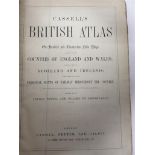 Cassell's British Atlas - a bound copy of maps relating to Britain and Ireland to include the copy