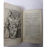 The New State of England, under our Sovereign Queen Anne, in three parts - 1703, full calf