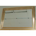 A modern rectangular gilt frame mirror, 70cm x 101cm.