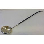 SILVER HORN HANDLED TODDY LADLE ,