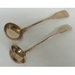 2 SILVER TODDY LADLES EDINBURGH 1816 & ONE OTHER