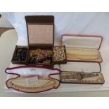 VARIOUS COSTUME JEWELLERY INCLUDING ELEPHANT DECORATED BANGLE ETC