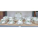 COLCLOUGH IVY LEAF 12 PLACE TEA SERVICE WITH FOUR DINNER PLATES,