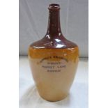 DOULTON LAMBETH WHISKY FLAGON COWELL'S CELEBRATED WHISKY MARKET LANE, IPSWICH,