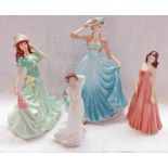 COALPORT FIGURES ENDLESS LOVE & HILARY & ROYAL DOULTON FIGURES "WITH LOVE" HN 3393 & SAGITTARIUS HN