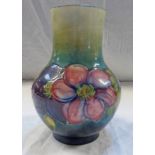 MOORCROFT VASE WITH ANEMONE DECORATION HEIGHT 25.