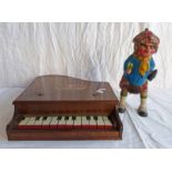 CLOCKWORK KILTED DRINKING MAN TOGETHER WITH TOY THE BLUE RIBBON GRAND BABY PIANO