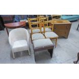 SET OF 4 KITCHEN CHAIRS, 1/2 MOON TABLE,