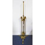 EARLY 20TH CENTURY BRASS RISE & FALL STANDARD LAMP